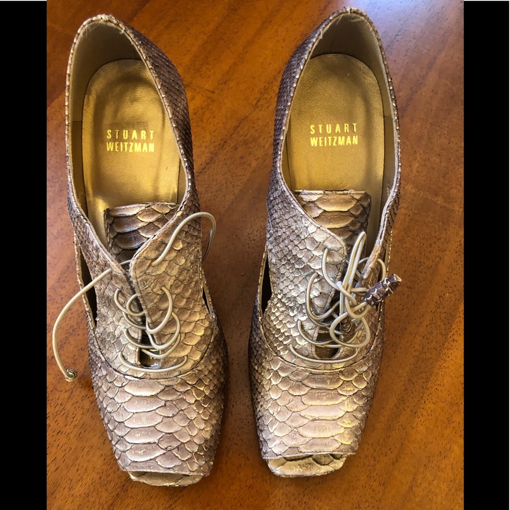 Stuart Weitzman Snake-Print Heels - image 2